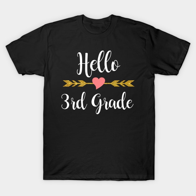 Hello 3rd Grade Back To School T-Shirt by Elliottda